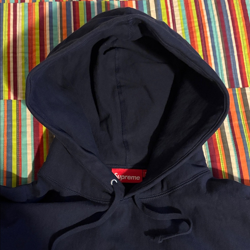 Crazy deal Supreme Navy Hoodie size, extra large brand new with tags - Picture 7 of 16
